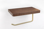 Wall-Mounted Tissue Holder with Practical Storage Shelf