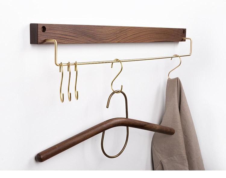 Natural Wood Towel Holder for Bathroom & Kitchen Organization