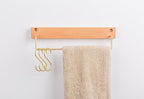 Natural Wood Towel Holder for Bathroom & Kitchen Organization