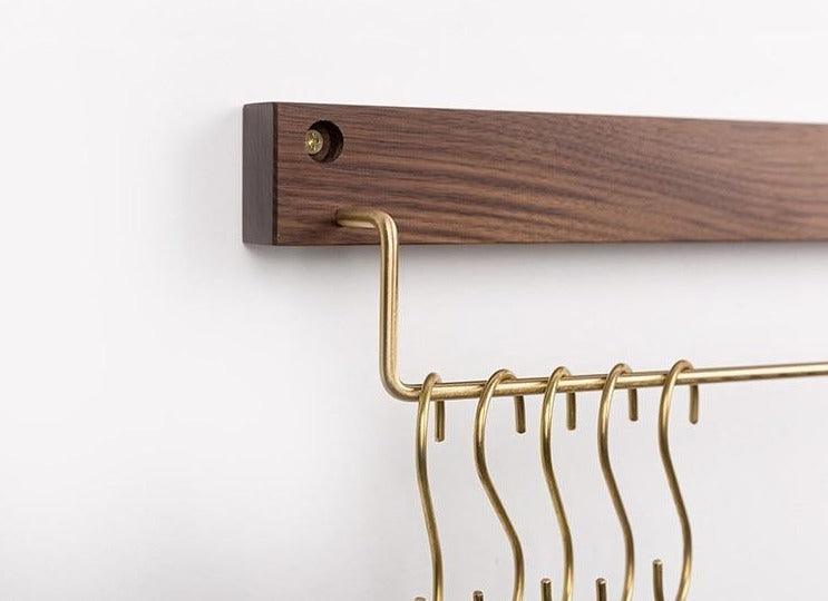 Natural Wood Towel Holder for Bathroom & Kitchen Organization