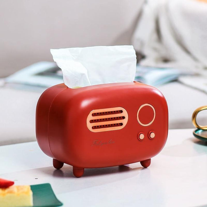 Retro Radio Tissue Box Holder Decorative Tissue Dispenser