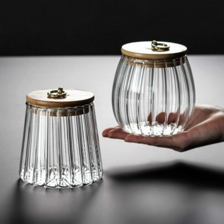 Ripple Jars with Lid and Charm