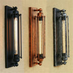 Vintage Tube Wall Light with Metal Frame